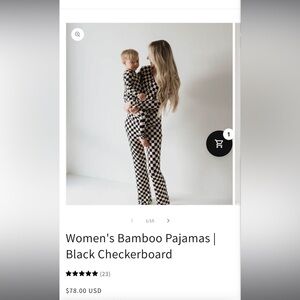 Forever French - Women's Bamboo Pajamas - Black Checkerboard